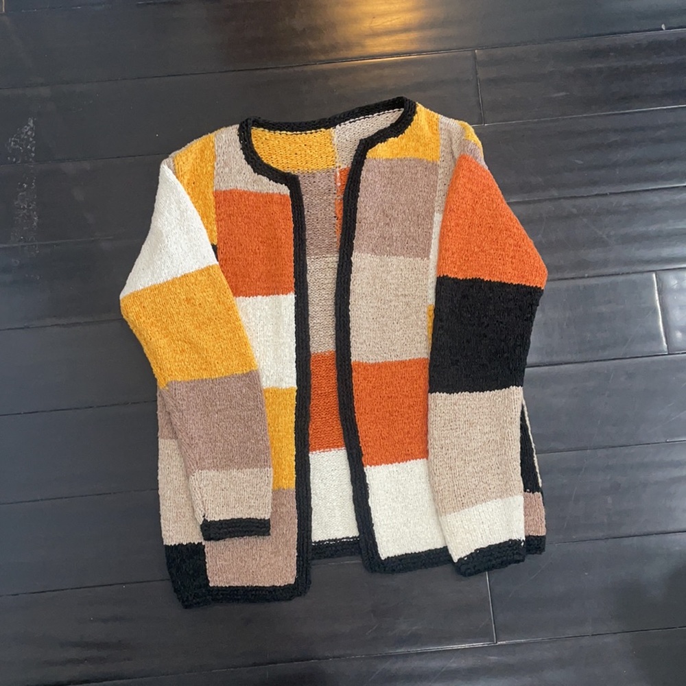 Stunning Patchwork Hand Stitched Long Cardigan - image 3